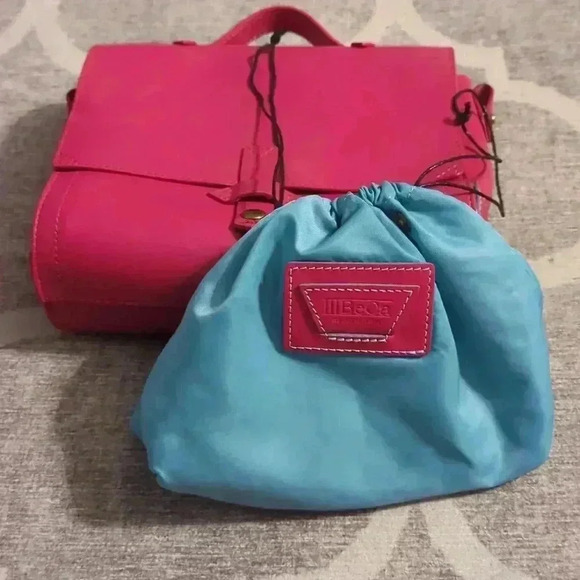 Pink Leather Crossbody Bag IIIBeCa by Joy Gryson - Picture 9 of 9